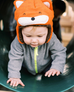 cute baby playing in the park