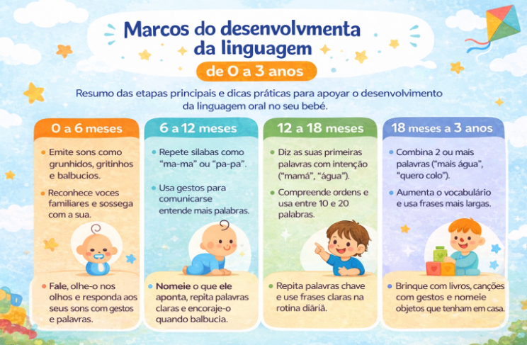 Quando os bebês começam a falar e o que é normal